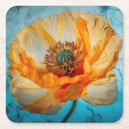 Orange Beauty Rechteckiger Pappuntersetzer