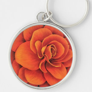 Orange Begonia Schlüsselanhänger