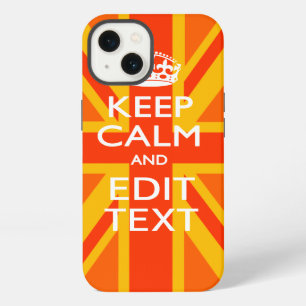 Orange Behielt Ruhe und Ihren Text auf einer Union iPhone 13 Hülle