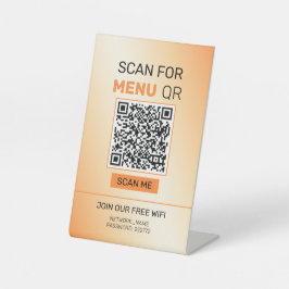 Orange & Beige Hintergrundbild Pedestzeichen Sockelschild