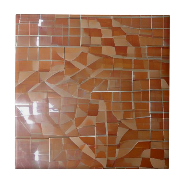 Orange-beige Keramikfliesen Fliese (Vorderseite)
