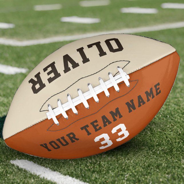 Orange Beige Player Name Team Football (Von Creator hochgeladen)