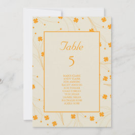 Orange Beige Retro Y2K 70er Blume Muster Einladung