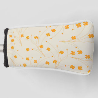 Orange Beige Retro Y2K 70er Blume Muster Golf Headcover