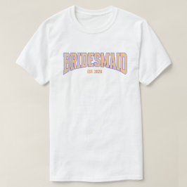 Orange + Beige Streifen Navy BRAUTJUNGFER Junggese T-Shirt