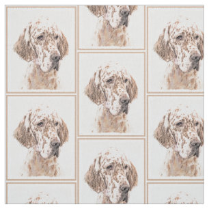 Orange Belton Painting Dog Art Stoff