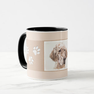 Orange Belton Painting Dog Art Tasse