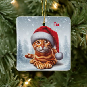 Orange Bengalisch Cat Weihnachtsschmuck