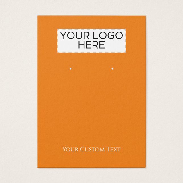 Orange benutzerdefinierte Text- und Logo-Verleihka (Vorderseite)