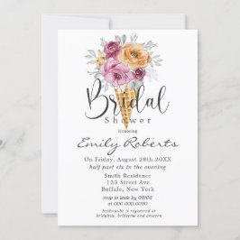 Orange Berry Pink Ice Cone Brautparty Inv Einladung