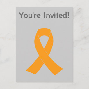 Orange Bewusstseins-Band - Leukämie, Mitgliedstaat Einladungspostkarte