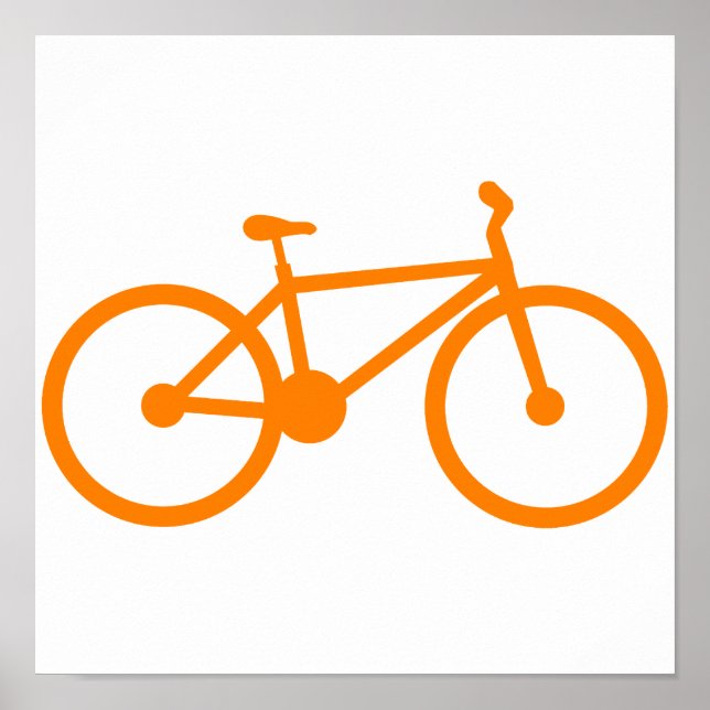 Orange Bicycle Poster (Vorne)