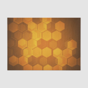 Orange Bienenwabenhexagonmuster Seidenpapier