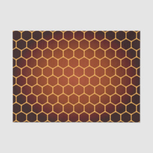 Orange Bienenwabenmuster Seidenpapier