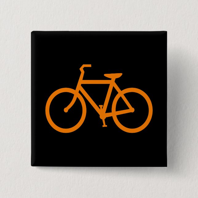 Orange Bike Button (Vorderseite)