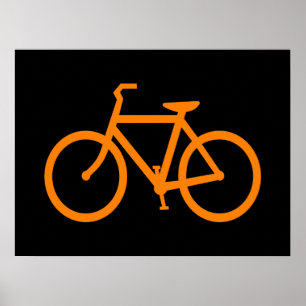 Orange Bike Poster