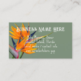 Orange Bird-of-paradise Blume Business Cards Visitenkarte