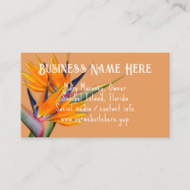 Orange Bird-of-paradise Blume Business Cards Visitenkarte