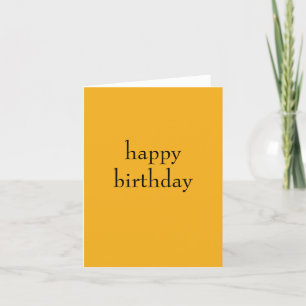 Orange Birthday Card Dankeskarte