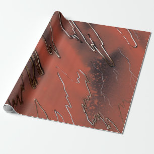 Orange bis Brown Weathered Geschenkpapier