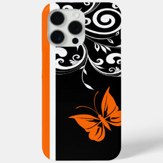 Orange Black and White Butterfly Geblüht Case-Mate iPhone Hülle