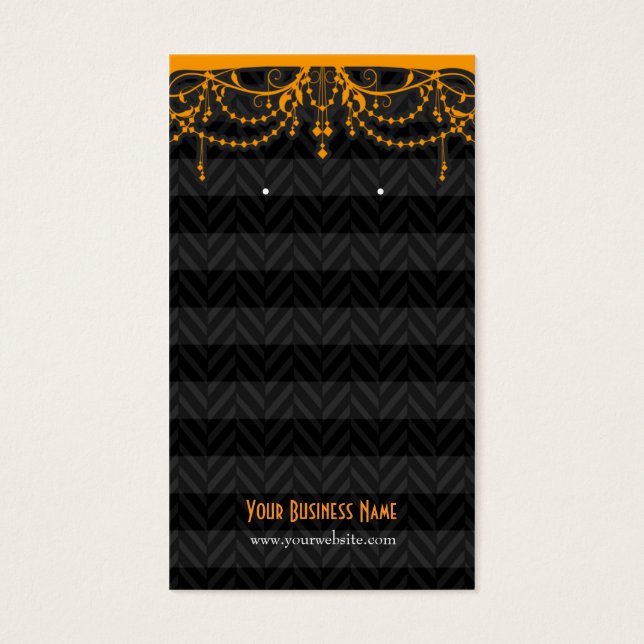 Orange Black Art Deco Benutzerdefinierte Orangenka (Vorderseite)