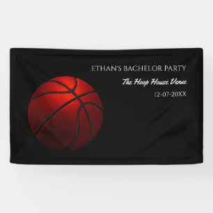 Orange Black Basketball Wochenende Party - Champio Banner