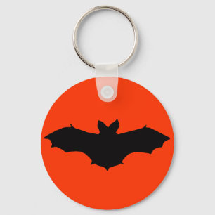 Orange Black Bat Key Chain Schlüsselanhänger