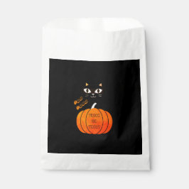 Orange Black Cat Pumpkin Trick oder Treat Hallowee Geschenktütchen