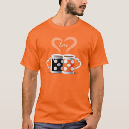 Orange + Black Coffee Color oder wir gehören zusam T-Shirt