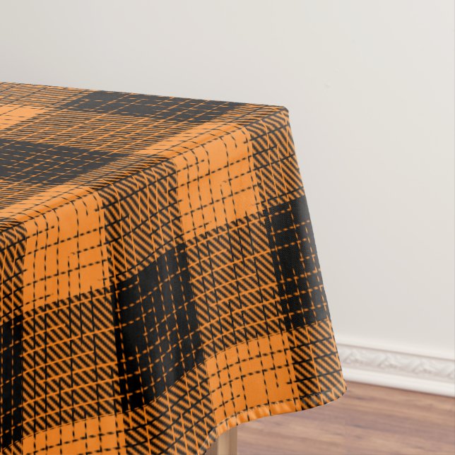  Orange Black Crosshatch Buffalo Check Tischdecke (Beispiel)