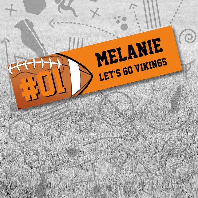 Orange Black Football Team Autoaufkleber (Von Creator hochgeladen)