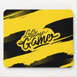 Orange Black Futuristic Playful Gamer Mousepad