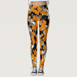 Orange Black Gray Tan Camouflage Camouflage drucke Leggings<br><div class="desc">Leggings</div>