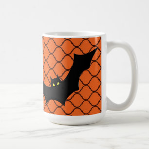 Orange-Black Halloween-Bat-Tasse Tasse