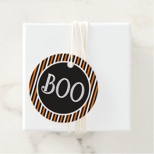 Orange & Black Halloween-Karneval-Magie Geschenkanhänger