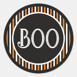 Orange & Black Halloween Karneval Magie Runder Aufkleber