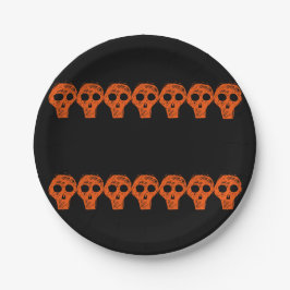 Orange Black Halloween Skulls 4Luke Pappteller