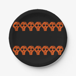Orange Black Halloween Skulls 4Luke Pappteller