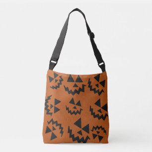 Orange & Black Jack O’ Lanterns Tragetaschen Mit Langen Trägern