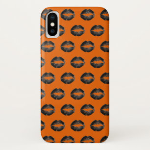 Orange Black Lips Halloween Case-Mate iPhone Hülle
