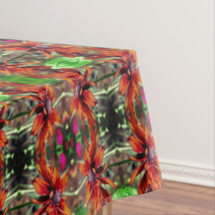 Orange Black Mit Augen Susan Blume Abstrakt Tischdecke