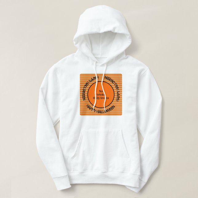 Orange Black Modern Spooky Season Halloween Hoodie (Design vorne)