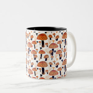 Orange Black Mushroom Fly Agarious Herbst Herbst Zweifarbige Tasse