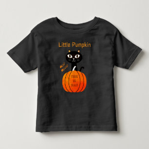 Orange & Black Niedlich Spooky Cat Pumpkin Hallowe Kleinkind T-shirt