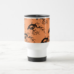 Orange & Black Owl Theme Halloween Tasse