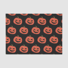 Orange Black Pattern Pumpkin-Halloween-Party Seidenpapier