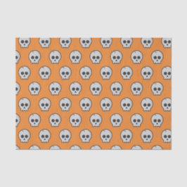 Orange Black Pattern Skull Halloween-Party Seidenpapier