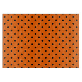 Orange/Black Polka Dots Cutting Board Schneidebrett