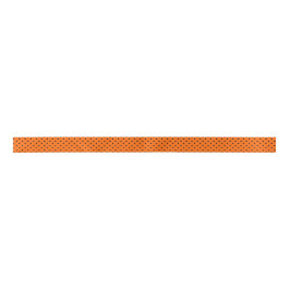 Orange/Black Polka Dots Ribbon Satinband